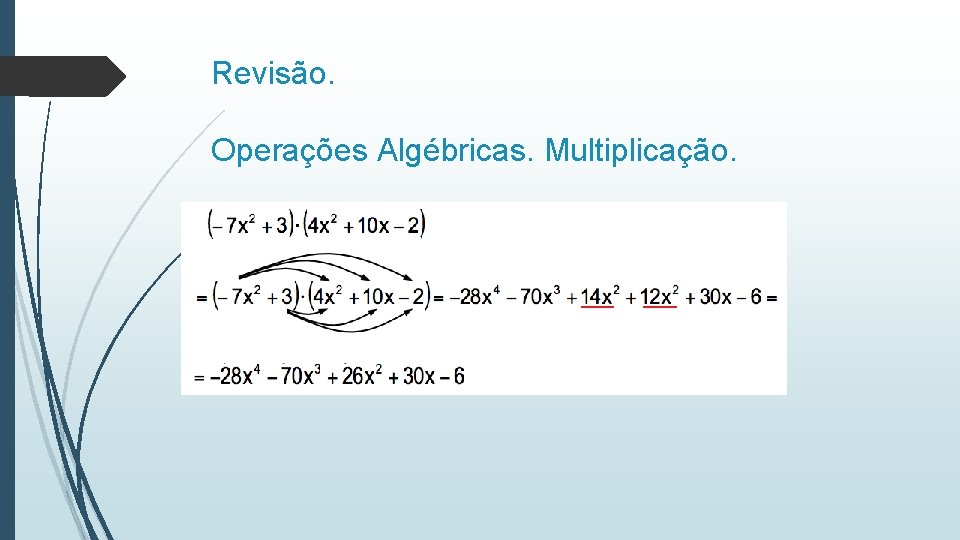 Revisão. Operações Algébricas. Multiplicação. 