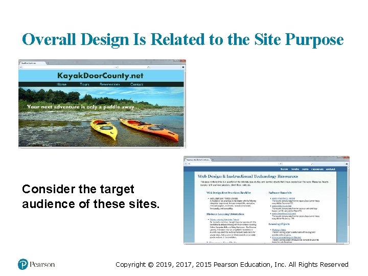 Overall Design Is Related to the Site Purpose Consider the target audience of these