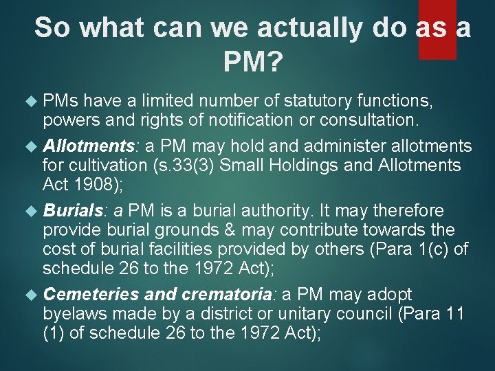 So what can we actually do as a PM? PMs have a limited number