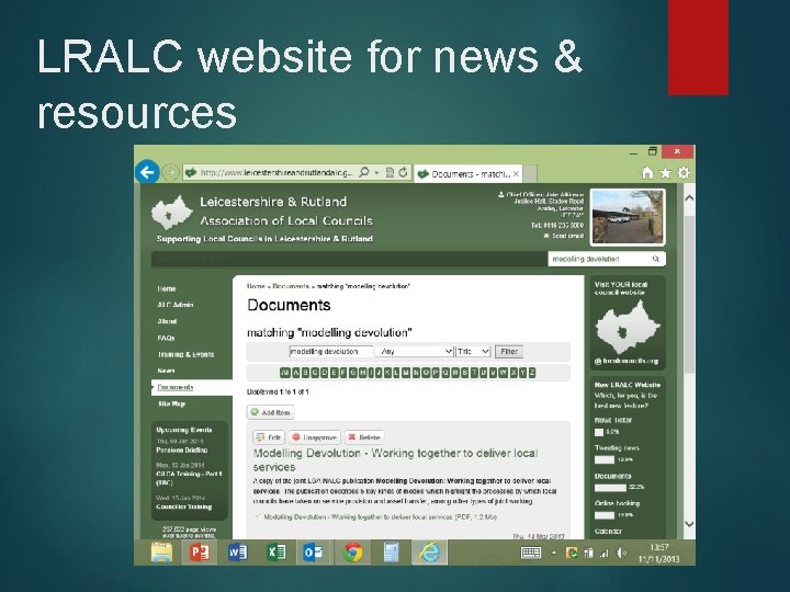 LRALC website for news & resources 