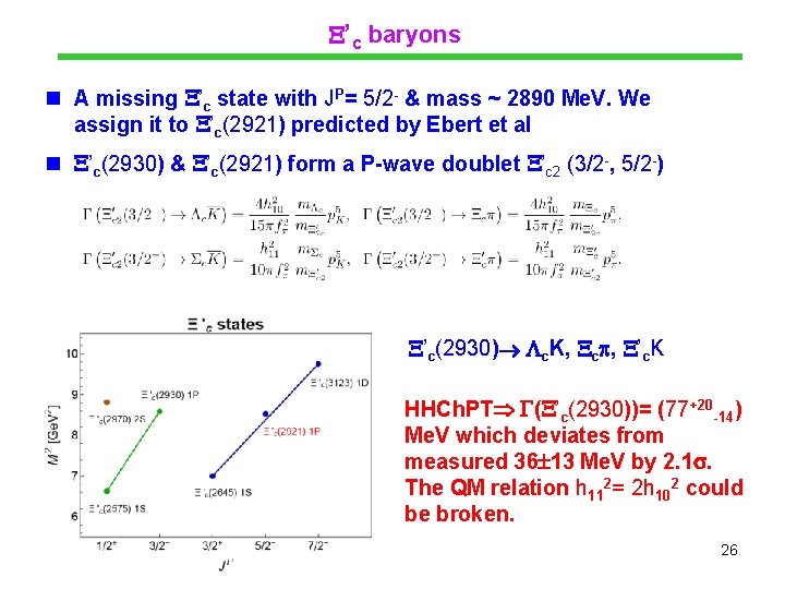  ’c baryons n A missing ’c state with JP= 5/2 - & mass