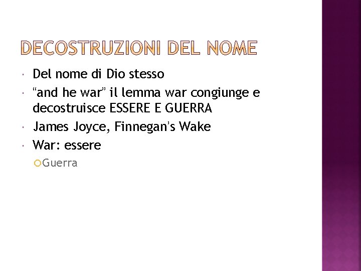  Del nome di Dio stesso “and he war” il lemma war congiunge e