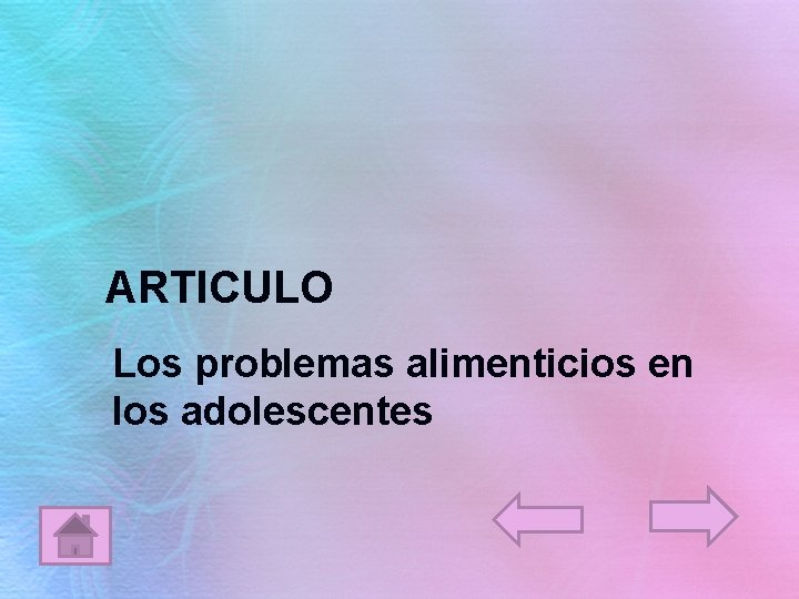 ARTICULO Los problemas alimenticios en los adolescentes 