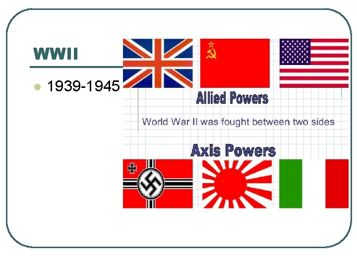 WWII l 1939 -1945 