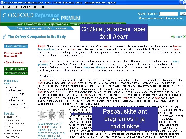 Grįžkite į straipsnį apie žodį heart Paspauskite ant diagramos ir ją padidinkite 