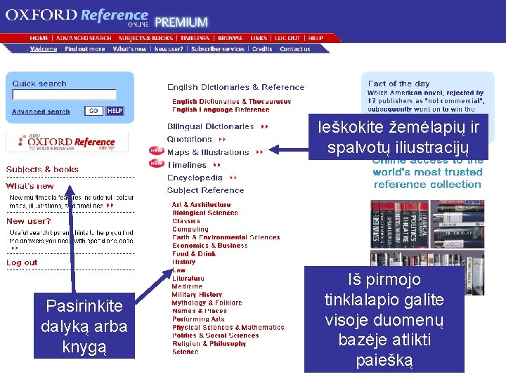 Ieškokite žemėlapių ir spalvotų iliustracijų Pasirinkite dalyką arba knygą Iš pirmojo tinklalapio galite visoje