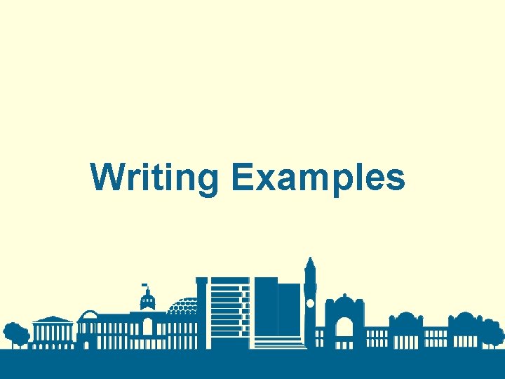 Writing Examples 