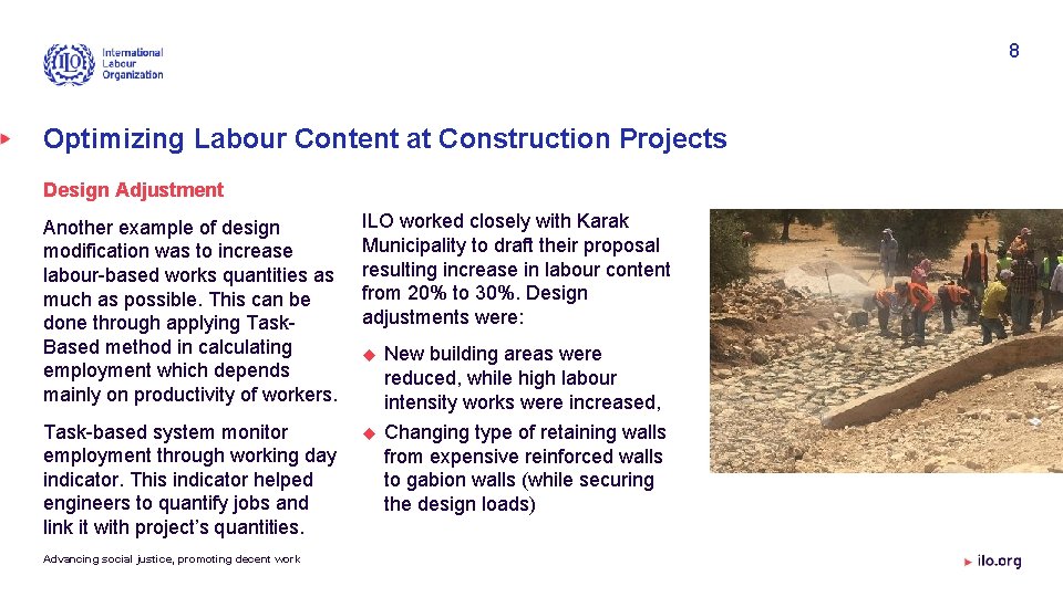 8 Optimizing Labour Content at Construction Projects Design Adjustment Another example of design modification