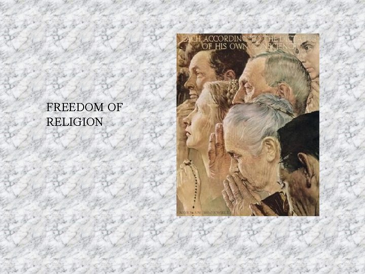 FREEDOM OF RELIGION 