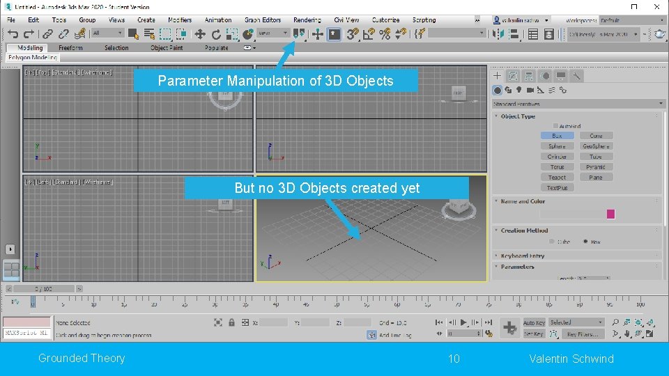 Parameter Manipulation of 3 D Objects But no 3 D Objects created yet Screenshot