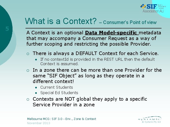 5 What is a Context? – Consumer’s Point of view A Context is an