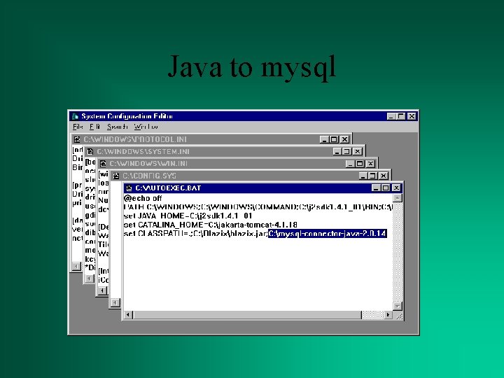 Java to mysql 