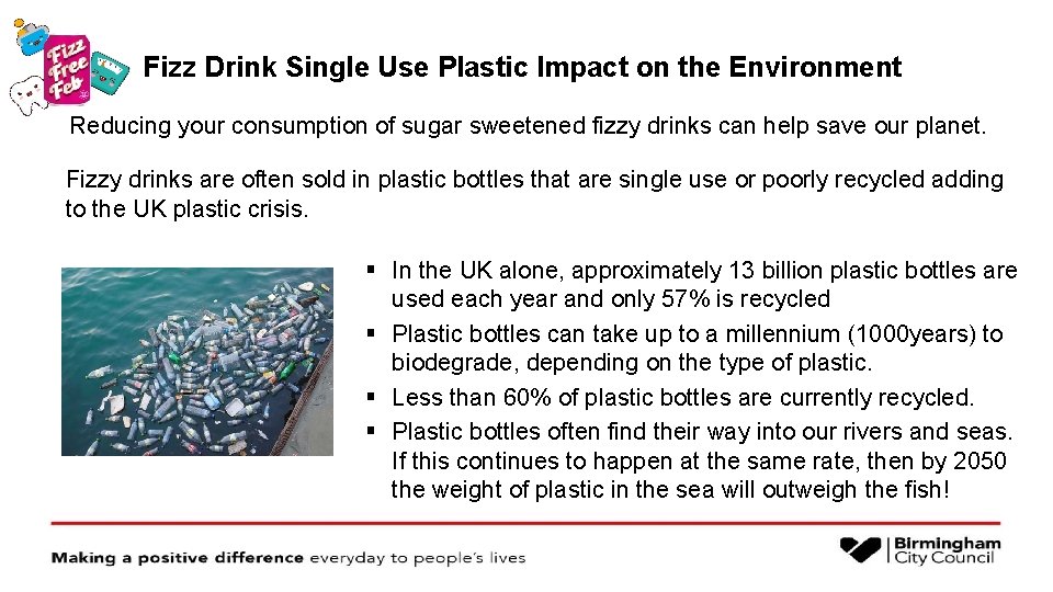 Fizz Drink Single Use Plastic Impact on the Environment Reducing your consumption of sugar