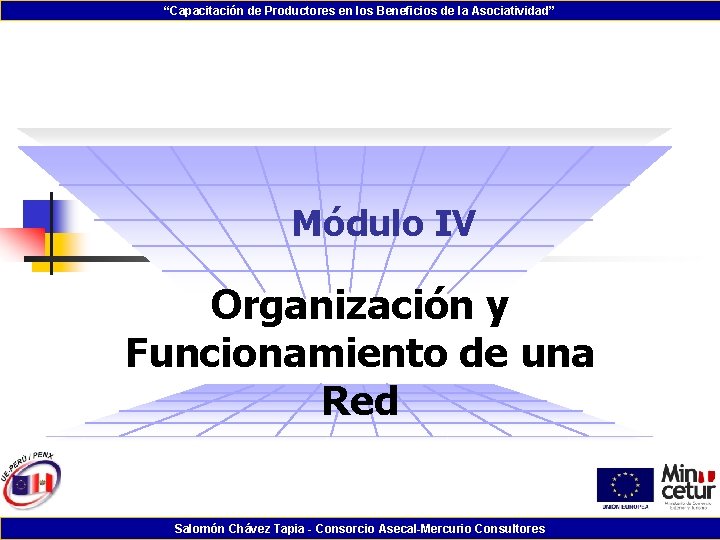 “Capacitación de Productores en los Beneficios de la Asociatividad” Módulo IV Organización y Funcionamiento