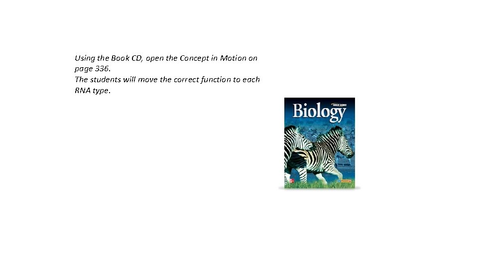 Using the Book CD, open the Concept in Motion on page 336. The students