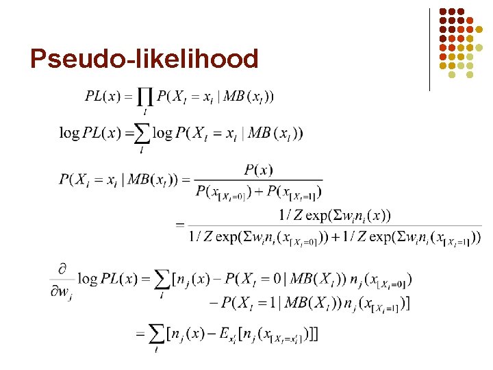 Pseudo-likelihood 