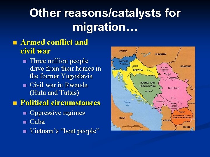 MIGRATION Movement Mobility ranging from local to global