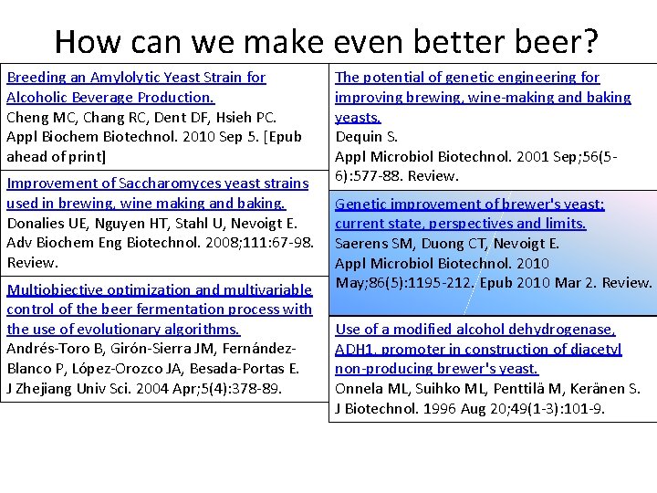 How can we make even better beer? Breeding an Amylolytic Yeast Strain for Alcoholic