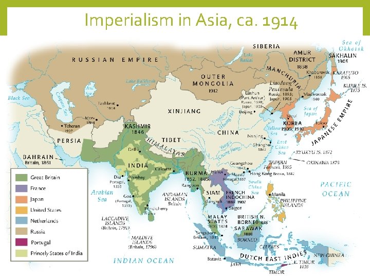 Imperialism in Asia, ca. 1914 © 2011, The Mc. Graw-Hill Companies, Inc. All Rights