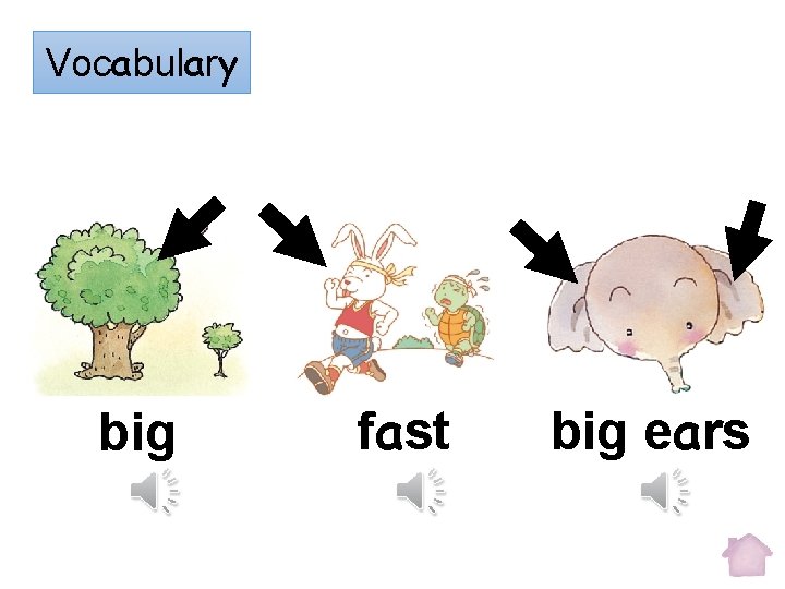 Vocabulary big fast big ears 