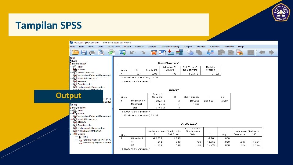 Tampilan SPSS Output 