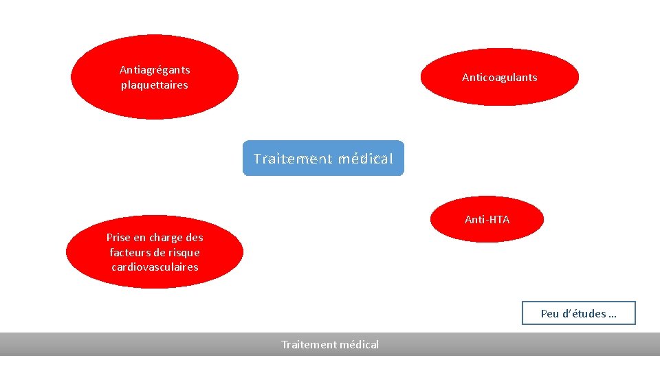 Antiagrégants plaquettaires Anticoagulants Traitement médical Anti-HTA Prise en charge des facteurs de risque cardiovasculaires