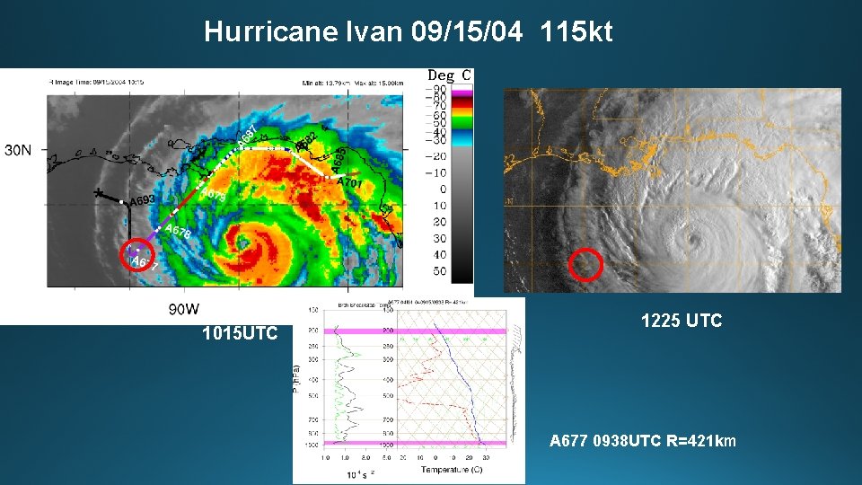 Hurricane Ivan 09/15/04 115 kt 1015 UTC 1225 UTC A 677 0938 UTC R=421