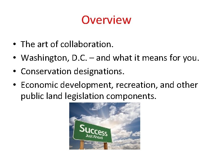 Overview • • The art of collaboration. Washington, D. C. – and what it