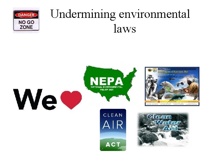 Undermining environmental laws 