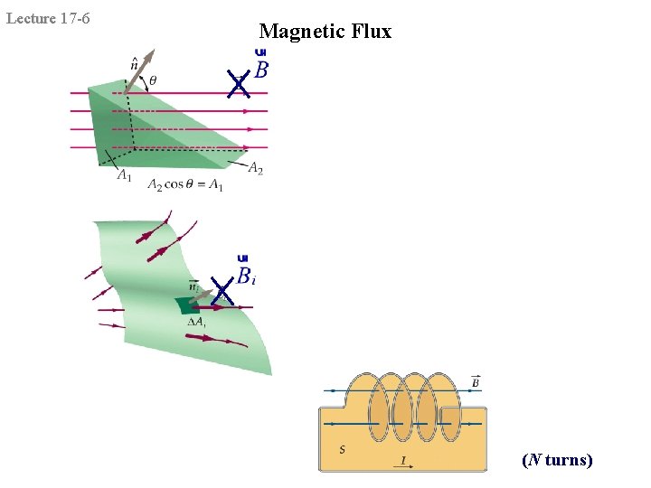 Lecture 17 -6 Magnetic Flux (N turns) 