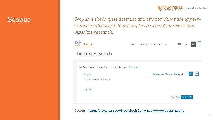 Scopus is the largest abstract and citation database of peerreviewed literature, featuring tools to