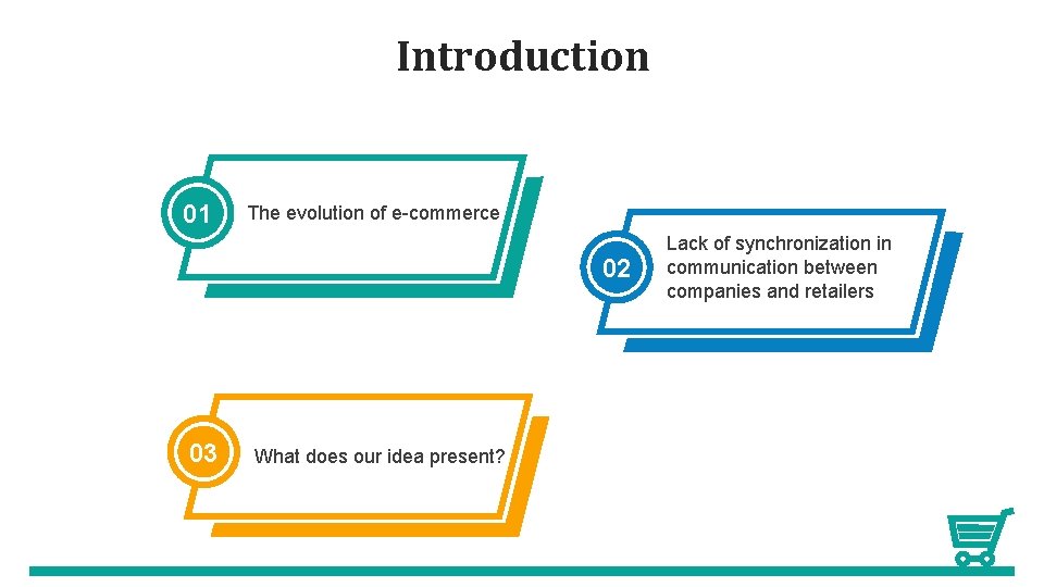 Introduction 01 The evolution of e-commerce 02 03 What does our idea present? Lack