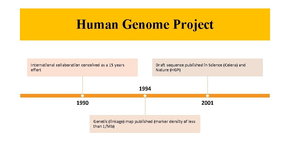 Human Genome Project International collaboration conceived as a 15 years effort Draft sequence published