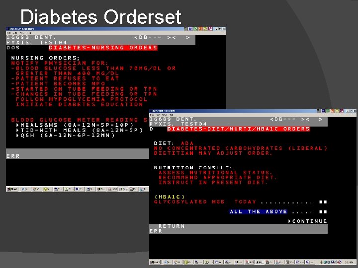 Diabetes Orderset Diabetes Orderset