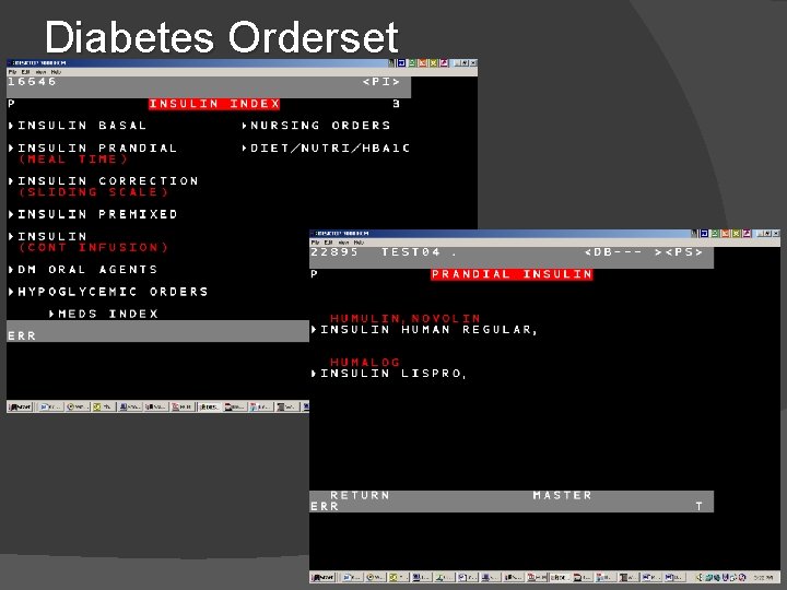 Diabetes Orderset Diabetes Orderset