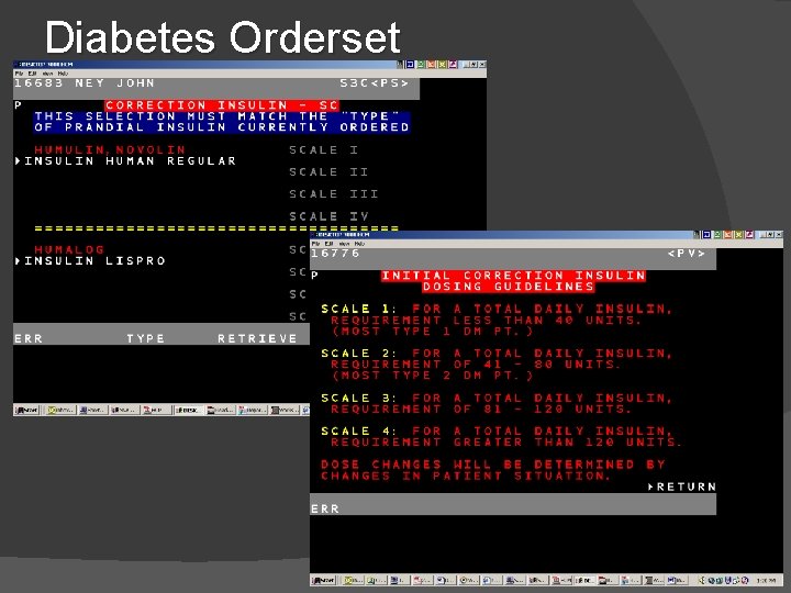 Diabetes Orderset Diabetes Orderset