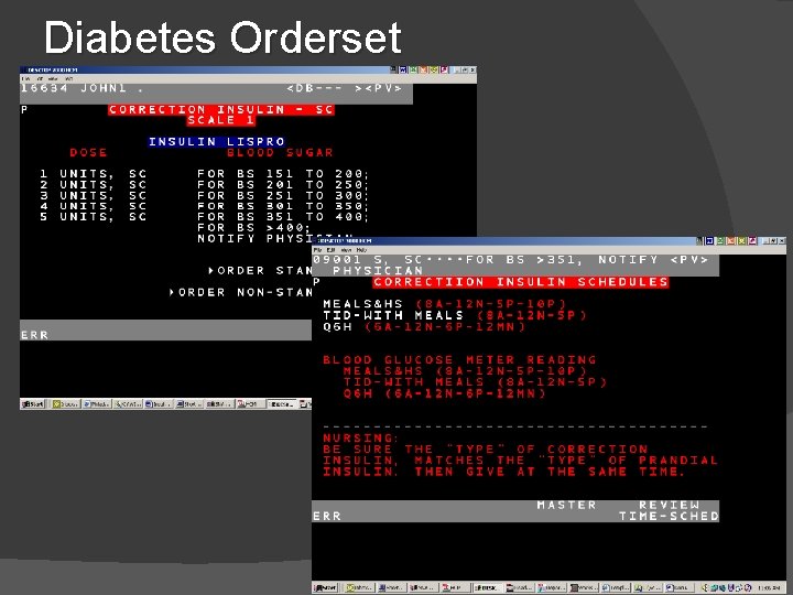 Diabetes Orderset Diabetes Orderset