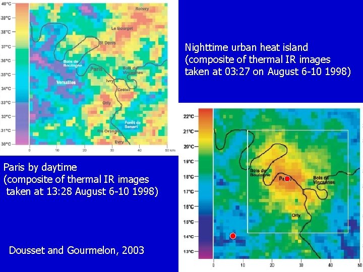 Nighttime urban heat island (composite of thermal IR images taken at 03: 27 on