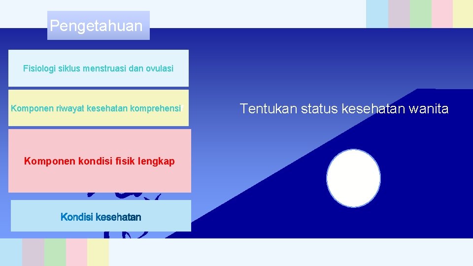 Pengetahuan Fisiologi siklus menstruasi dan ovulasi Komponen riwayat kesehatan komprehensif komprehensi Tentukan status kesehatan