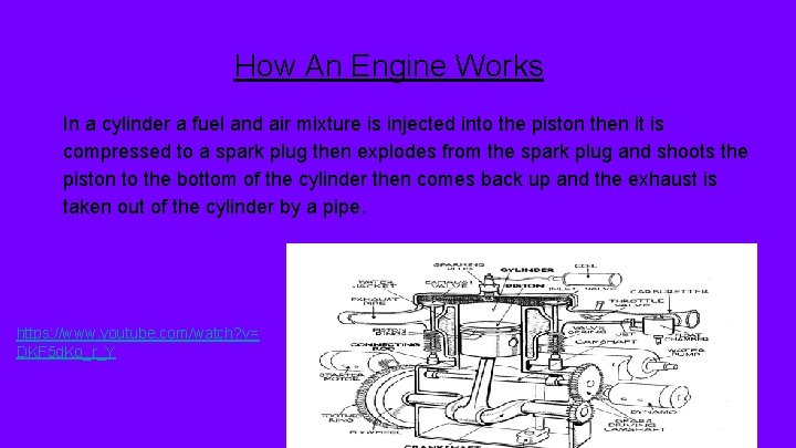 How An Engine Works In a cylinder a fuel and air mixture is injected