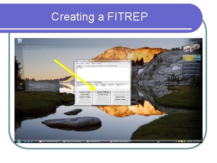 Creating a FITREP 