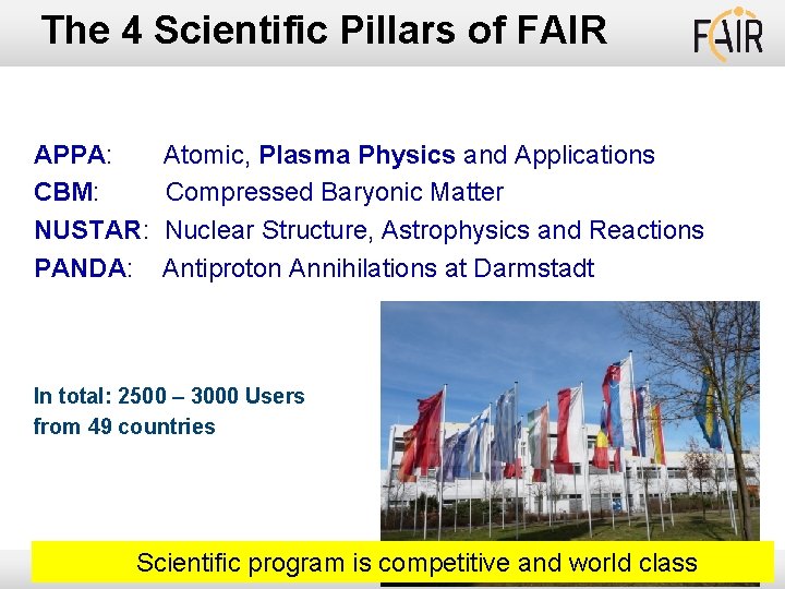 The 4 Scientific Pillars of FAIR APPA: CBM: NUSTAR: PANDA: Atomic, Plasma Physics and