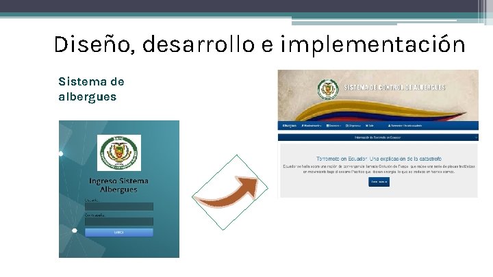 Diseño, desarrollo e implementación Sistema de albergues 