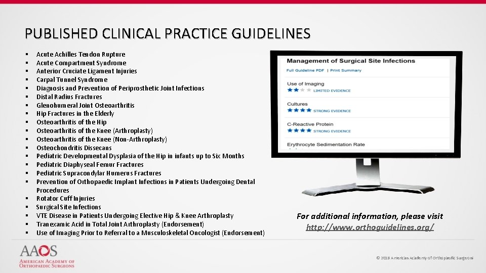 PUBLISHED CLINICAL PRACTICE GUIDELINES § § § § § § Acute Achilles Tendon Rupture