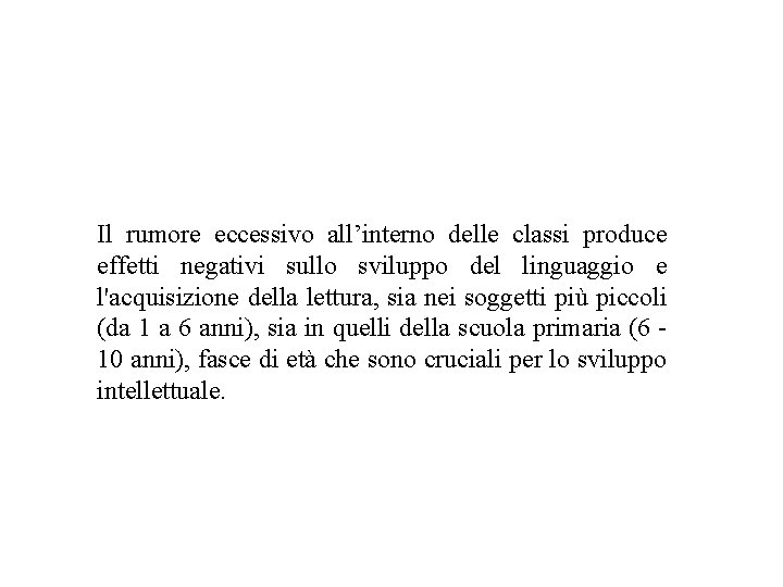 Il rumore eccessivo all’interno delle classi produce effetti negativi sullo sviluppo del linguaggio e