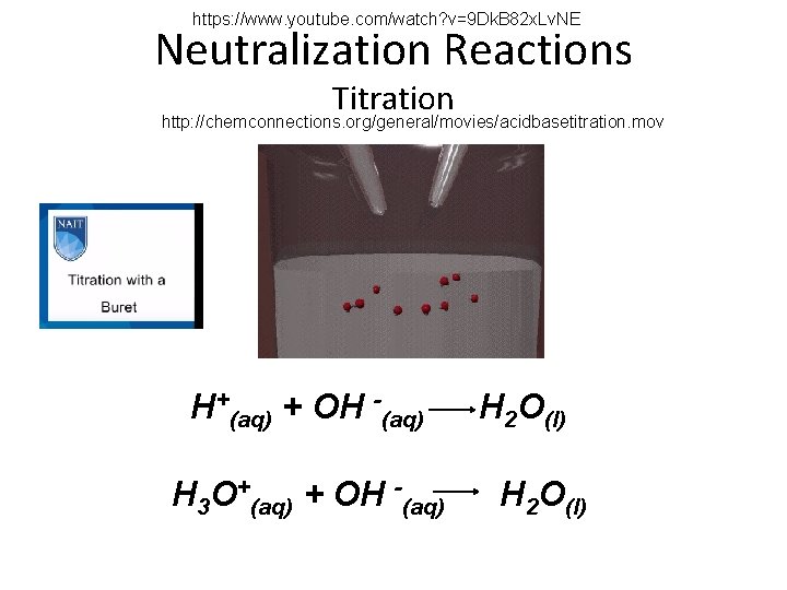 https: //www. youtube. com/watch? v=9 Dk. B 82 x. Lv. NE Neutralization Reactions Titration