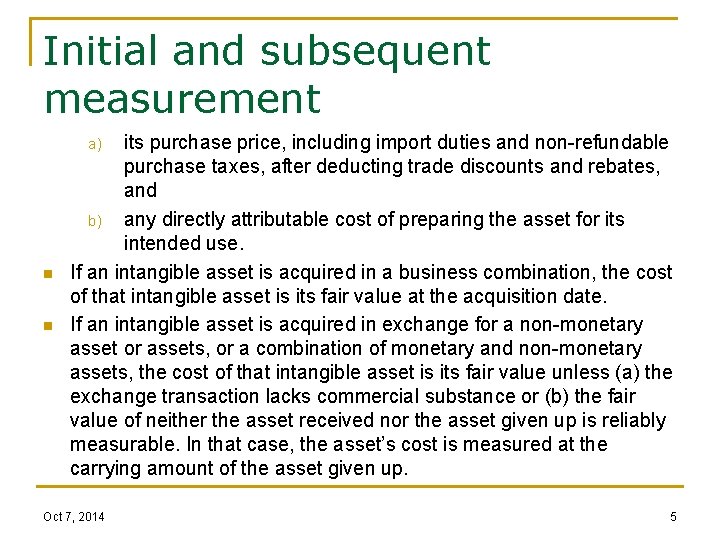 Initial and subsequent measurement its purchase price, including import duties and non-refundable purchase taxes,