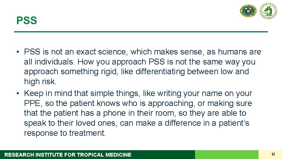 PSS • PSS is not an exact science, which makes sense, as humans are