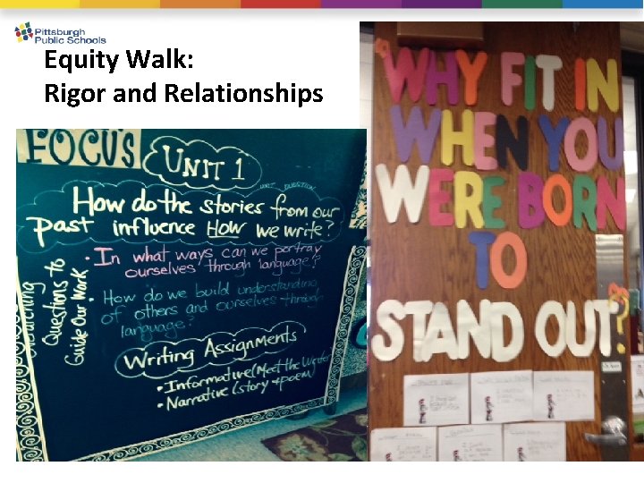Equity Walk: Rigor and Relationships Artifacts of Practice King Elementary School 19 