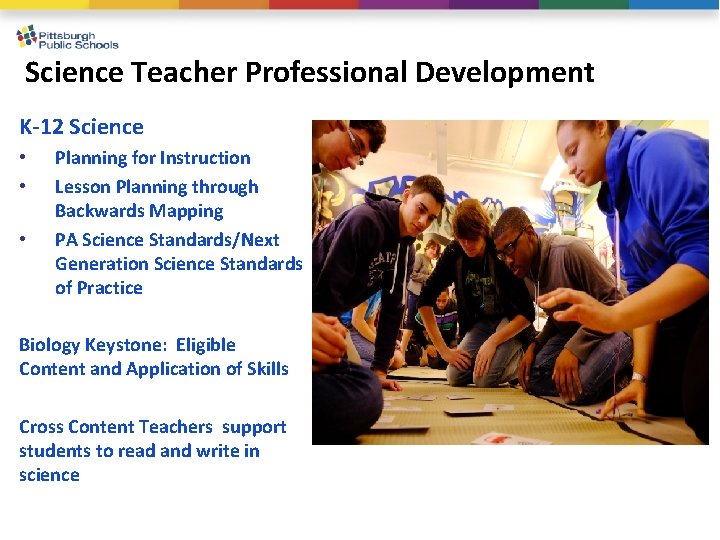 Science Teacher Professional Development K-12 Science • • • Planning for Instruction Lesson Planning